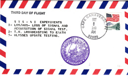 SPACE -   USA -  1990 - STS 41  SHUTTLE   3RD DAY OF FLIGHT  COVER   WITH   LARGE  CAPE CANAVERAL   POSTMARK - Estados Unidos