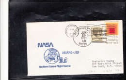 SPACE -   USA - 1981-  ARIANE L 3  FLIGHT COVER WITH LARGE GREENBELT & PRINCE GEORGES  POSTMARK - Estados Unidos