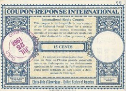 COVINA,  REPLY COUPON, REPONSE, UPU, 1968, USA - Sonstige & Ohne Zuordnung