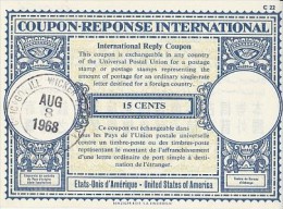 CHICAGO, REPLY COUPON, REPONSE, UPU, 1968, USA - Other & Unclassified