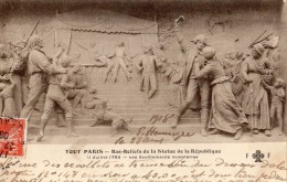PARIS BAS-RELIEFS DE LA STATUE DE LA REPUBLIQUE  (SERIE TOUT PARIS ) 11/07/1792 LES ENROLEMENTS VOLONTAIRES - Statues