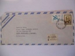 Argentine Lettre Recommande De Buenos Aires 1970 Pour Torino - Cartas & Documentos