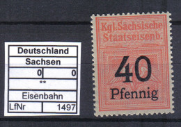 Kgl. >Sächsische Staatseisenbahn ** - Saxe