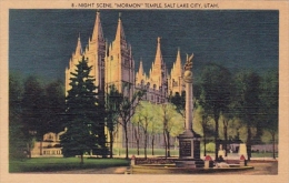 Night Scene Mormon Temple Salt Lake City Utah - Salt Lake City