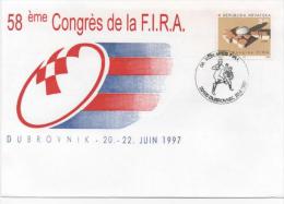 Croatia, Rugby, 58nd FIRA Congress Dubrovnik 1997, Special Cancel On Special Cover - Rugby