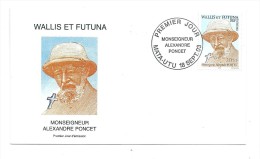 FDC Wallis Et Futuna - Monseigneur A. Poncet - Oblitération 18/09/2003 Mata-Utu (1er Jour) - FDC