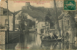 95   LA  ROCHE GUYON Pendant Les Inondations 1er Février 1910  Rue Du Pont - La Roche Guyon