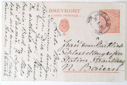 ENTIER POSTAL 1921 BREVKORT CARTE POSTALE 10 ORE SVERIGE Suede - Postal Stationery