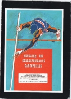 ILLUSTRATEUR MARC LENZI SPORT SAUT EN HAUTEUR PUB POUR L'ANNUAIRE DES CORRESPONDANTS CARTOPHILES - Lenzi