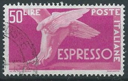 1955-56 ITALIA USATO ESPRESSO DEMOCRATICA 50 LIRE STELLE - ED925 - Poste Exprèsse/pneumatique