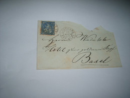 PETITE ENVELOPPE UNIQUEMENT DE 1868 A VERIFIER. / LAUSANNE A BASEL / CACHETS + TIMBRE. - Brieven En Documenten