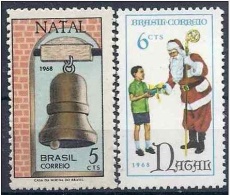 BRASIL 1968 - NAVIDAD - CHRISTMAS - NOEL - YVERT Nº 883-884 - Ungebraucht