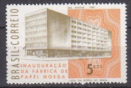 BRASIL 1969 - FABRICA DE PAPEL MONEDA - YVERT Nº 891 - Ungebraucht