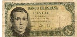 ESPAGNE - 5 Pesetas 1951 - 5 Pesetas