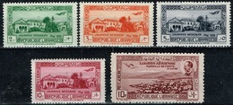 Grand Liban - 1938 - Y&T Poste Aérienne N° 75 à 78 Et 79, Neufs Avec Traces De Charnières - Aéreo