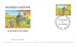 FDC Nouvelle Calédonie - Le Facteur Et Les Chiens - Oblitération 20/08/1998 Nouméa (1er Jour) - FDC