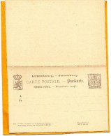 Luxembourg Old Card Unused - Stamped Stationery