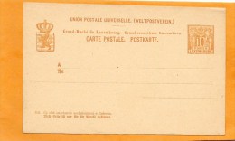 Luxembourg Old Card Unused - Stamped Stationery