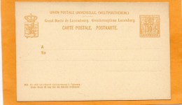 Luxembourg Old Card Unused - Stamped Stationery