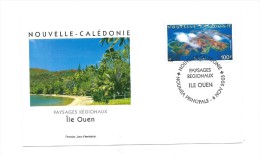 FDC Nouvelle Calédonie - Paysages Régionaux : Ile Ouen - Oblitération 06/11/2003 Nouméa (1er Jour) - FDC