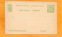 Luxembourg Old Card Unused - Ganzsachen
