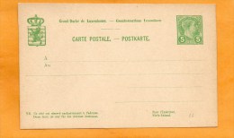 Luxembourg Old Card Unused - Entiers Postaux