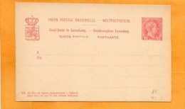 Luxembourg Old Card Unused - Entiers Postaux