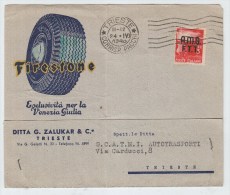 Italy FIRESTONE ADVERTISING COVER 1948 - Other & Unclassified