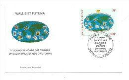 FDC Wallis Et Futuna - 4ème Coupe Du Monde Des Timbres - Oblitération 06/11/1997 Mata-Utu (1er Jour) - FDC
