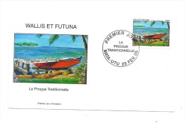 FDC Wallis Et Futuna - La Pirogue Traditionnelle - Oblitération 25/02/2005 Mata-Utu (1er Jour) - FDC