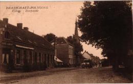 ANTW 4 PC  Brasschaat  Dorpzicht Stoomtram  Café L'Union Schoolkolonie Eikelenberg Zicht Op De Steenweg'27 - Brasschaat