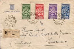 VATICANO VATICAN CITY STORIA POSTALE 1939 #11 INCORONAZIONE PAPA PIO XII - Storia Postale