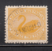 Western Australia Used Scott #91 2p Swan, Yellow - Usati