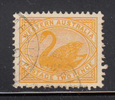 Western Australia Used Scott #91 2p Swan, Yellow - Used Stamps