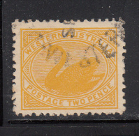 Western Australia Used Scott #91 2p Swan, Yellow - Oblitérés