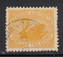 Western Australia Used Scott #91 2p Swan, Yellow Cancel: Probably Norseman - Usados