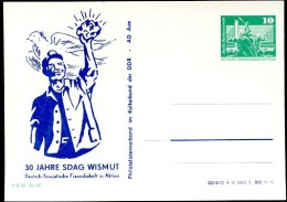 DDR PP16 B2/001 Privat-Postkarte WISMUT AUE Bergmann 1976 - Private Postcards - Mint