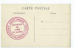 CPA.Le Pont D'Hirson Détruit Par Les Allemands.Cachet:Société Françaises De Secours Aux Blessés Militaires. - Timbri Generalità