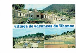 48 CHANAC - Le Village De Vacances - Jeux Tennis Joueur Raquette Caravane Voiture GS CITROEN Balançoire - Chanac