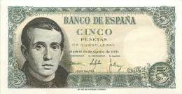 ESPAGNE BILLET 5 PESETAS 1951 - 5 Peseten