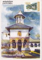 GOVORA MONASTERY, CM, MAXICARD, CARTES MAXIMUM, OBLIT FDC, 1999, ROMANIA - Abbayes & Monastères