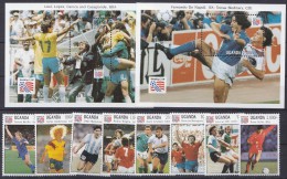 Uganda 1994 Football World Cup USA  8v + 2 M/s ** Mnh (17250) - 1994 – Verenigde Staten