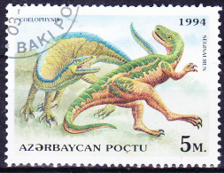 Aserbaidschan Azerbaijan Azerbaïdjan - Coelophysis Und Segisaurus  1994 - Gest. Used Obl. - Aserbaidschan