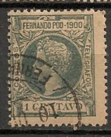 Timbres - Espagne - Fernando Poo -  1  Centavo - 1900 - - Fernando Poo