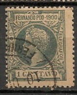 Timbres - Espagne - Fernando Poo -  1  Centavo - 1900 - - Fernando Po