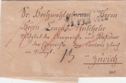 Prefilatelica, Berna To Zurigo 1824 No Contenuto - ...-1845 Prephilately