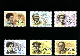 NEW ZEALAND - 1990  HERITAGE ACHIEVERS  SET MINT NH - Nuevos