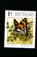 NEW ZEALAND - 1991  BUTTERFLY  $ 1  AIR POST PERF. 14 X IMPERF.  MINT NH - Neufs