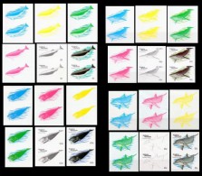 ANTIGUA & BARBUDA 1983 Whales PROGRESSIVE PAIR PROOFS:2x4x6 Items   [épreuve Prueba Druckprobe Prova Proeven] - Baleines