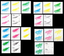 ANTIGUA & BARBUDA 1983 Whales PROGRESSIVE PAIR PROOFS:2x4x5 Items  [épreuve Prueba Druckprobe Prova Proeven] - Balene